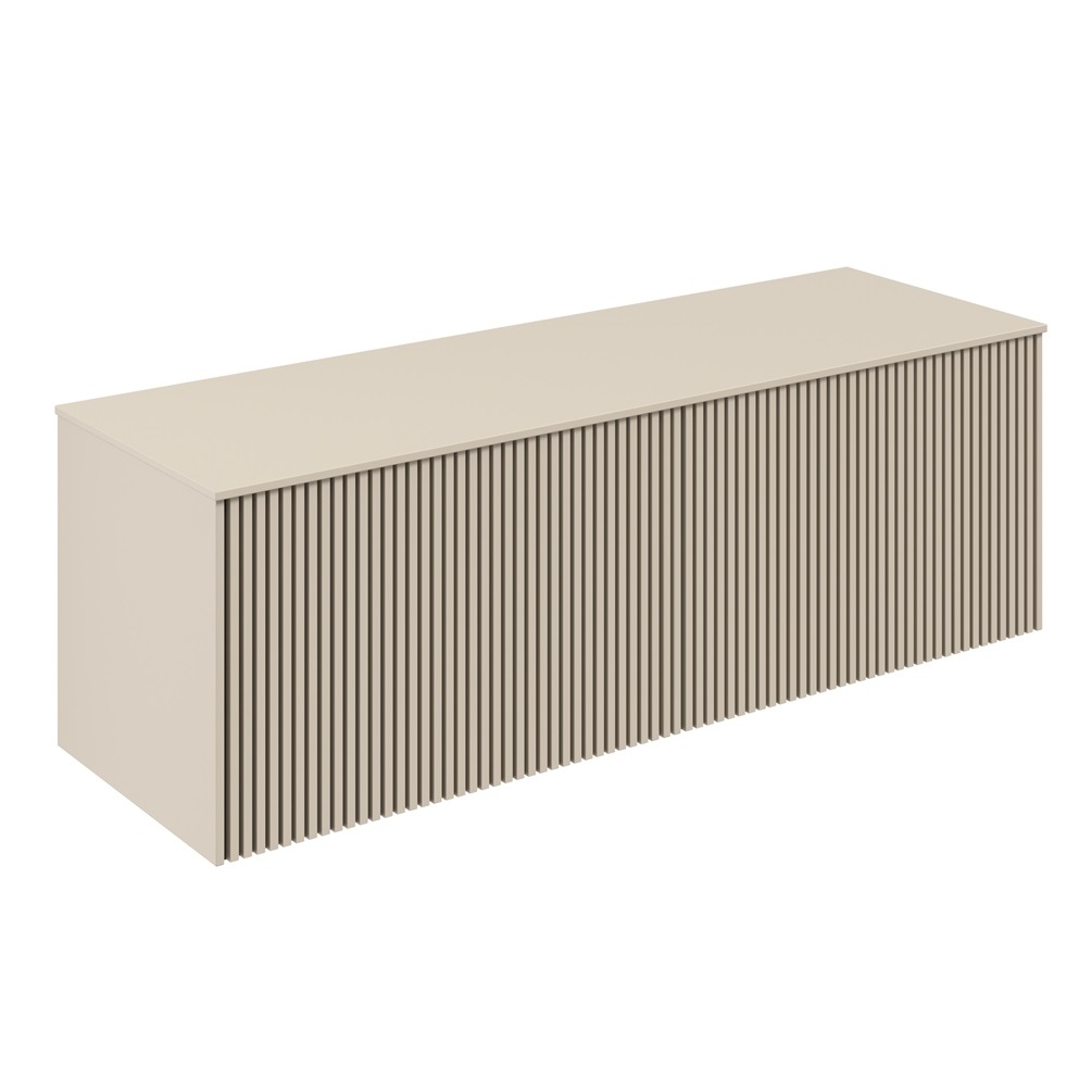 product cut out image of Crosswater Limit 1400mm Warm Stone Wall Hung Vanity Unit and Worktop LM7000DRSAN LM1410TWS